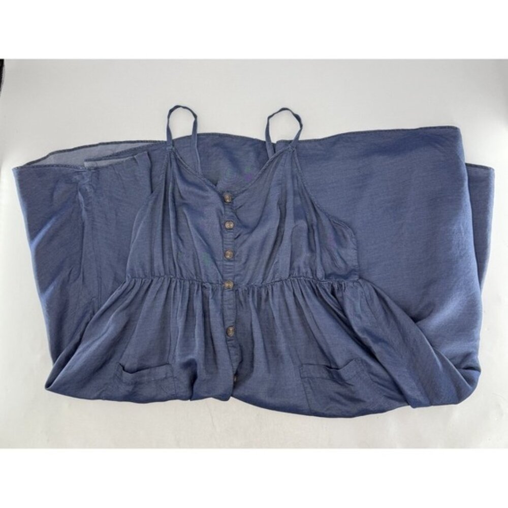 Nwt Torrid Plus Size Button Front Chambray Midi S… - image 4